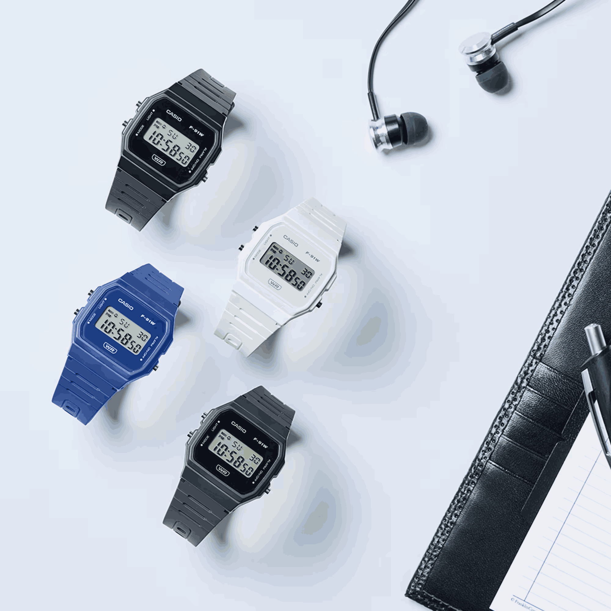 F-91WB-8A l CASIO สายเรซิ่น