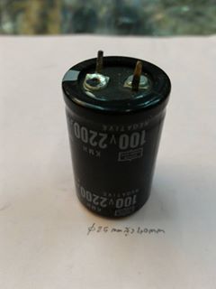 C2200UF100VDC105cขนาดอ้วน25MMสูง40MM105องศาขาเขี้ยวลงปริ้นยี้ห้อNIPON