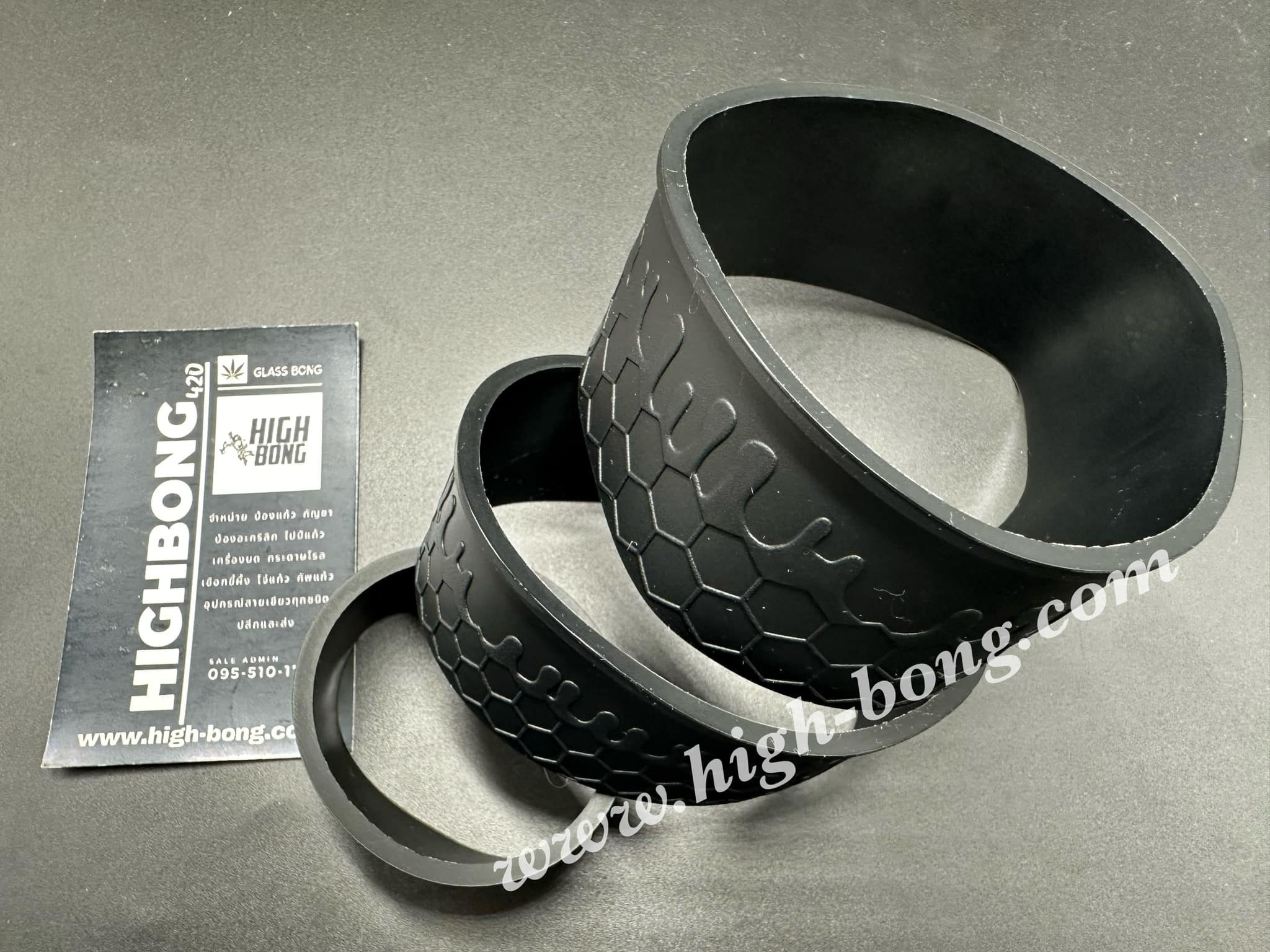 ยางซิลิโคนครอบฐานบ้อง (Black)