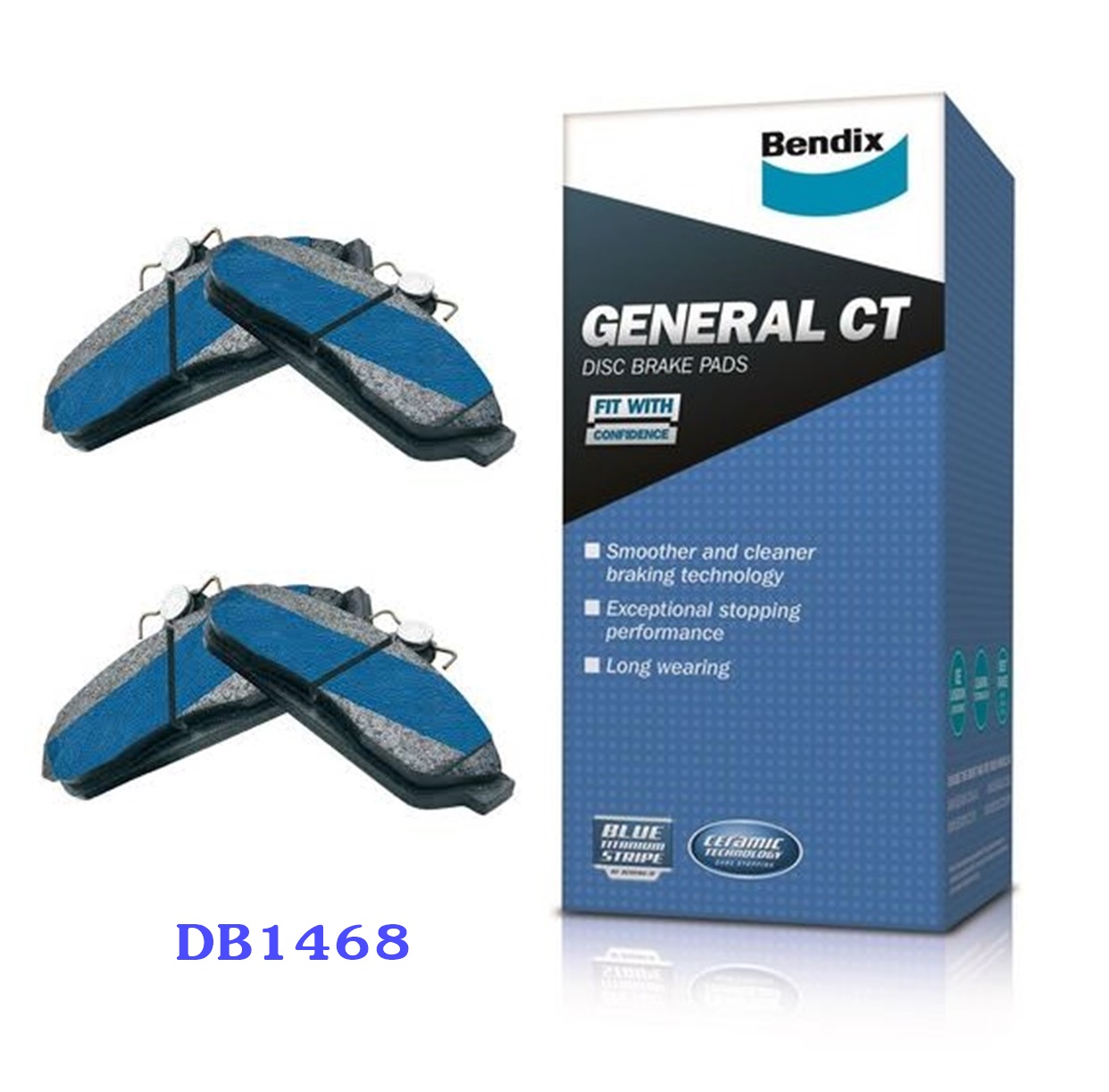 Bendix ผ้าเบรคหน้า Isuzu DMAX 2.5/3.0 2-4WD ปี 02-07, Chevrolet Corolado 2-4WD ปี 02-08(DB1468)