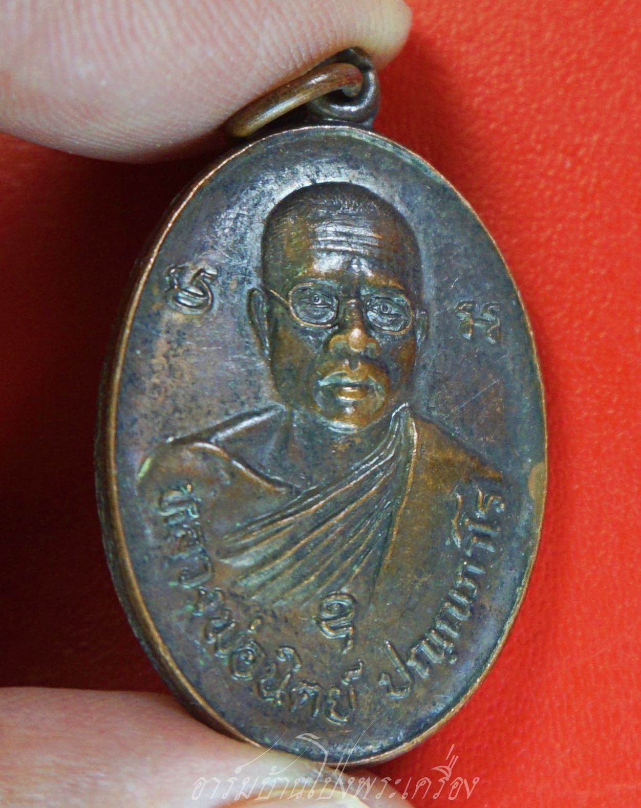 พระครูวาปีวรคุณ(หลวงพ่อนิตย์) วัดวาปีสุทธาวาส จ.ราชบุรี ๙๙๙ เนื้อทองแดงรมดำ(องค์ที่1)