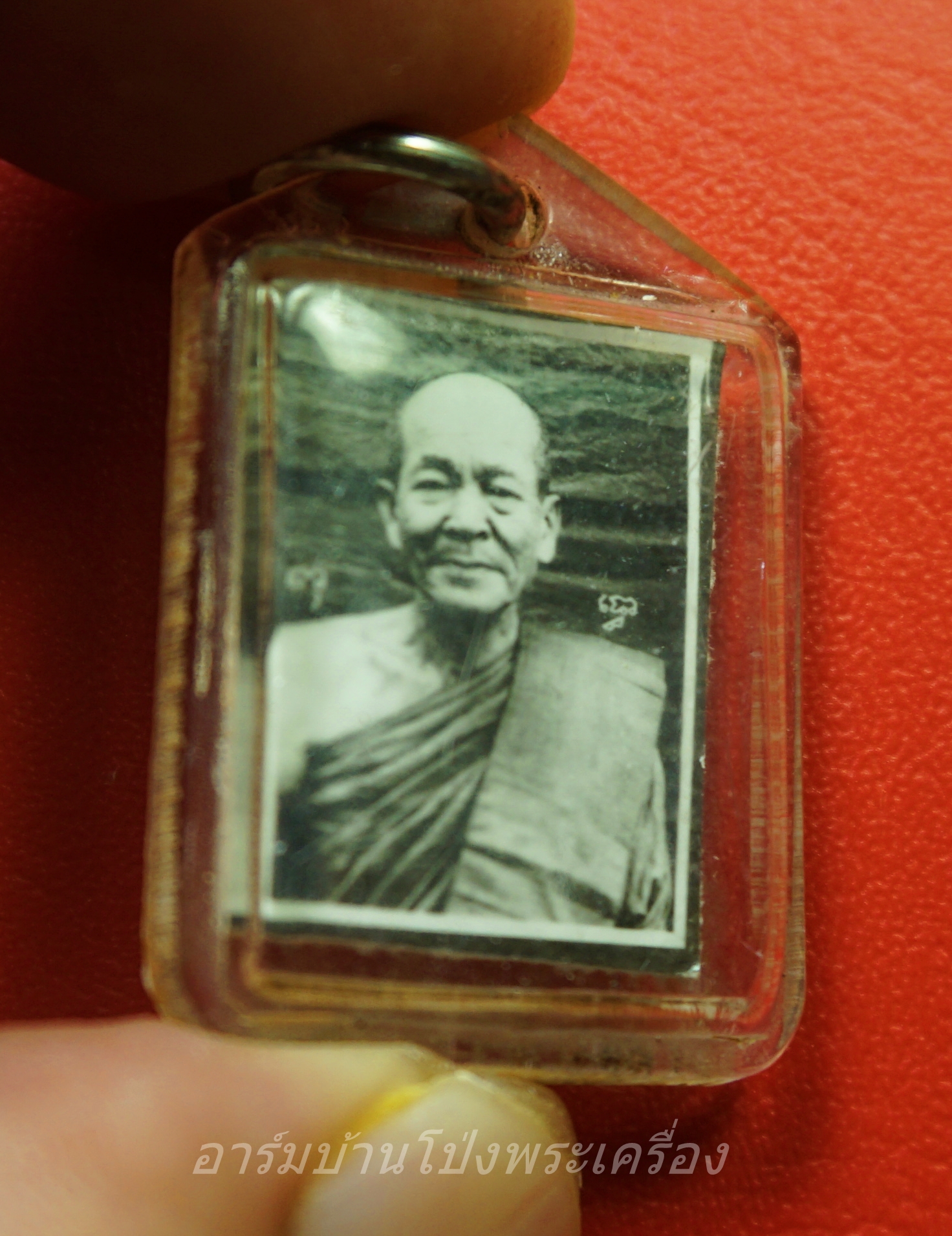 หลวงพ่อเม้ย วัดลาดเมธังกร รูปถ่ายหลังปั๊มตราวัด(องค์ที่1)