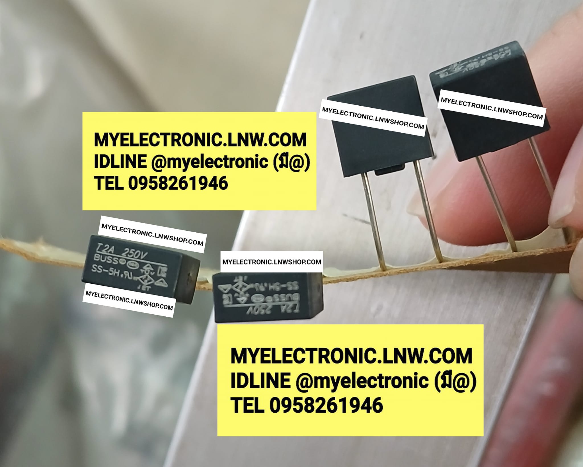 ขาย ฟิวส์T2A250V ฟิวส์ T2A250V FUSE T2A250V ไมโครฟิวส์ MICRO FUSE สองแอมป์ ทรงสี่เหลี่ยม สีดำคล้ำ สีน้ำตาล 2ขา ลงพื้น ลงบอร์ด ยี่ห้อ ราคา ตัวละ . . . . หน่วย บาท