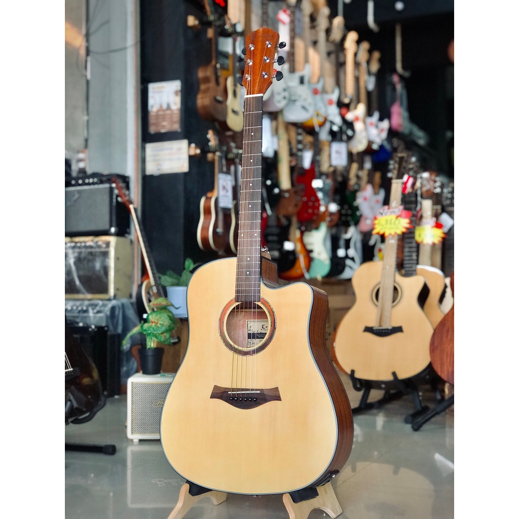 กีต้าร์โปร่งไฟฟ้า Kriens รุ่น KD-180CE คอเล็กจับง่าย สบายมือ