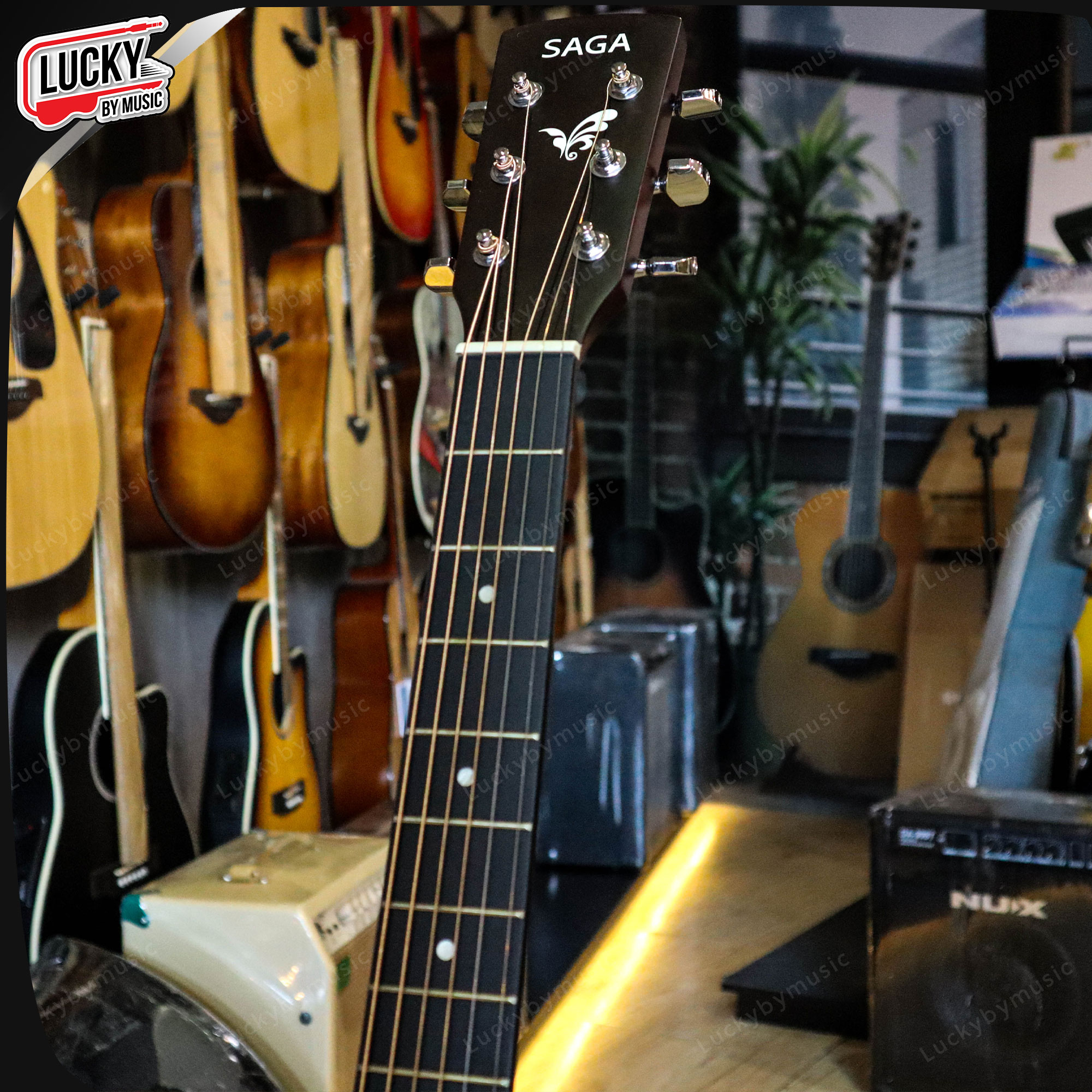 กีต้าร์โปร่ง Saga รุ่น SF-700R ขนาด 41 นิ้ว หน้าไม้แท้ พร้อมของแถมสุดคุ้ม ทัชชิ่งจับง่าย สบายมือ