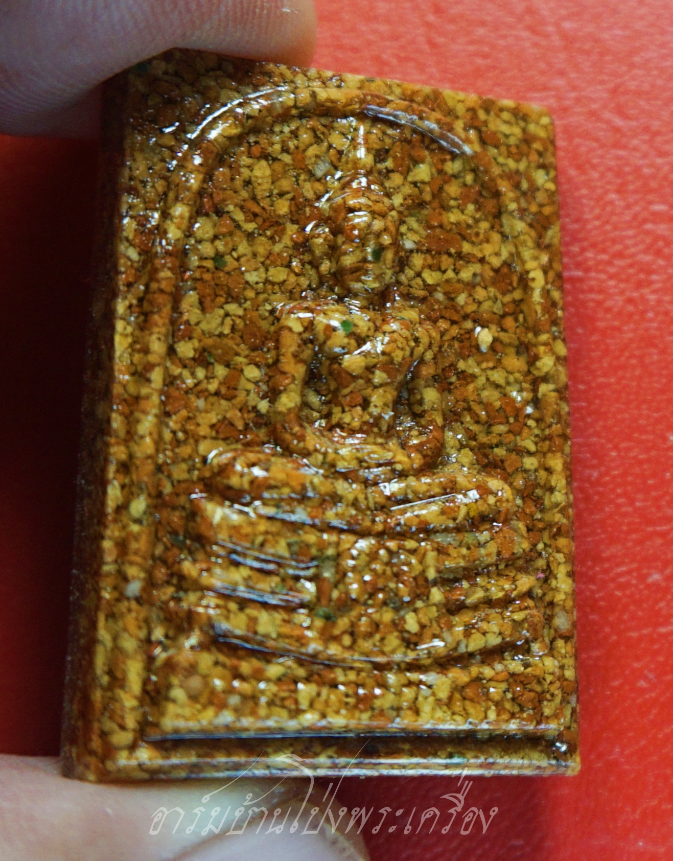 หลวงพ่อโสธร วัดโสธรวรารามวรวิหาร จ.ฉะเชิงเทรา สมเด็จ เนื้อกระเบื้องหลังคาโบสถ์(องค์ที่5)