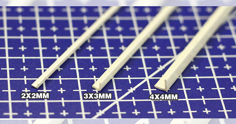 Plastic Beams สามเหลี่ยมมุมฉาก ABS ขนาด 3.0x3.0 mm. ยาว 10 CM 1 แพ็ค 5 อัน (ใช้สำหรับทำงานโมเดล)