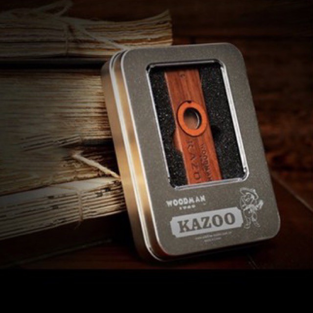 WOODMAN คาซูไม้ Kazoo มะฮอกกานี ให้เสียงนุ่ม มีความเป็นธรรมชาติ คาซู่ คาซู่ไม้ บรรจุในกล่องเหล็กสวยงาม