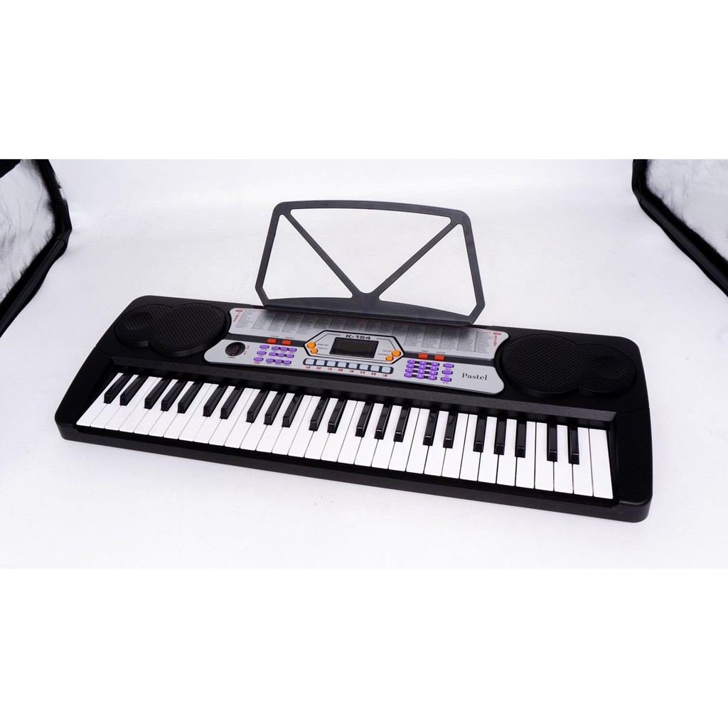 Pastel คีย์บอร์ดไฟฟ้า รุ่น K154 ขนาด 54 คีย์ มาพร้อมจอแสดงผล LED เสียงเครื่องดนตรีกว่า100 เสียง เชื่อมต่อไมโครโฟนได้
