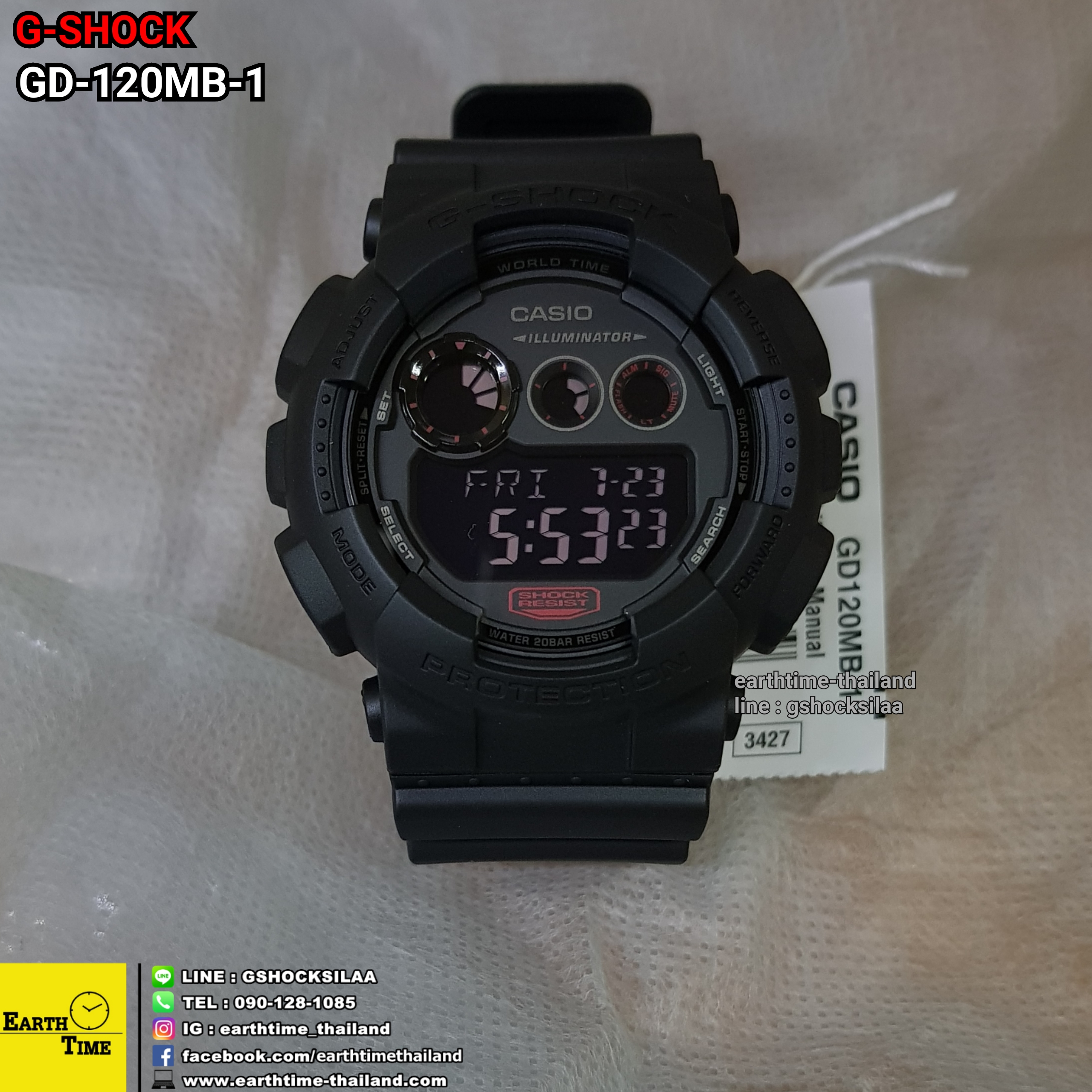 G-Shock ของใหม่แท้100% รับประกัน 1 ปี GD-120MB-1DR