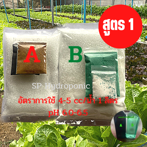 ปุ๋ยแห้ง AB ผักสลัดฯ สูตร 1 ชุด 2 ลิตร