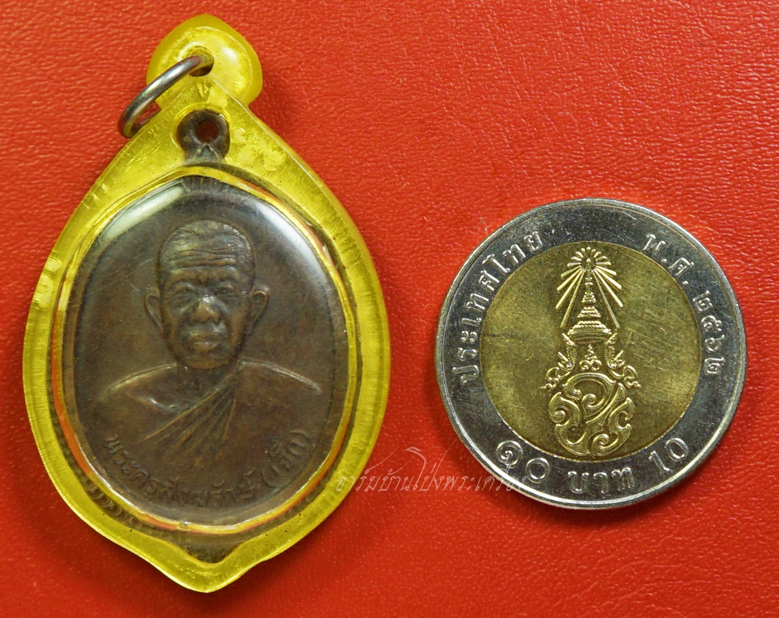 หลวงพ่อเจ็ก วัดตากแดด จ.ราชบุรี ปี๒๕๒๒ เนื้อทองแดงรมดำ(องค์ที่1)