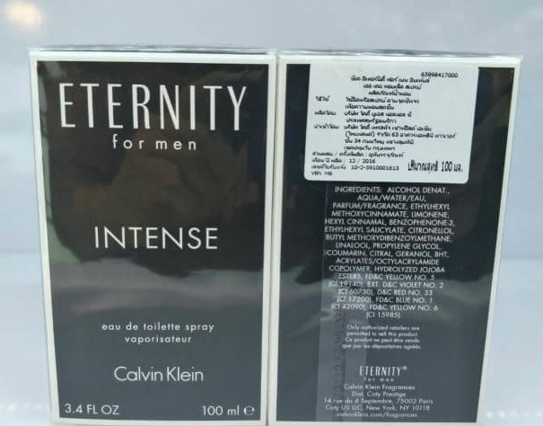 น้ำหอม Ck Eternity Intense EDT 100ml. ของแท้ 100%