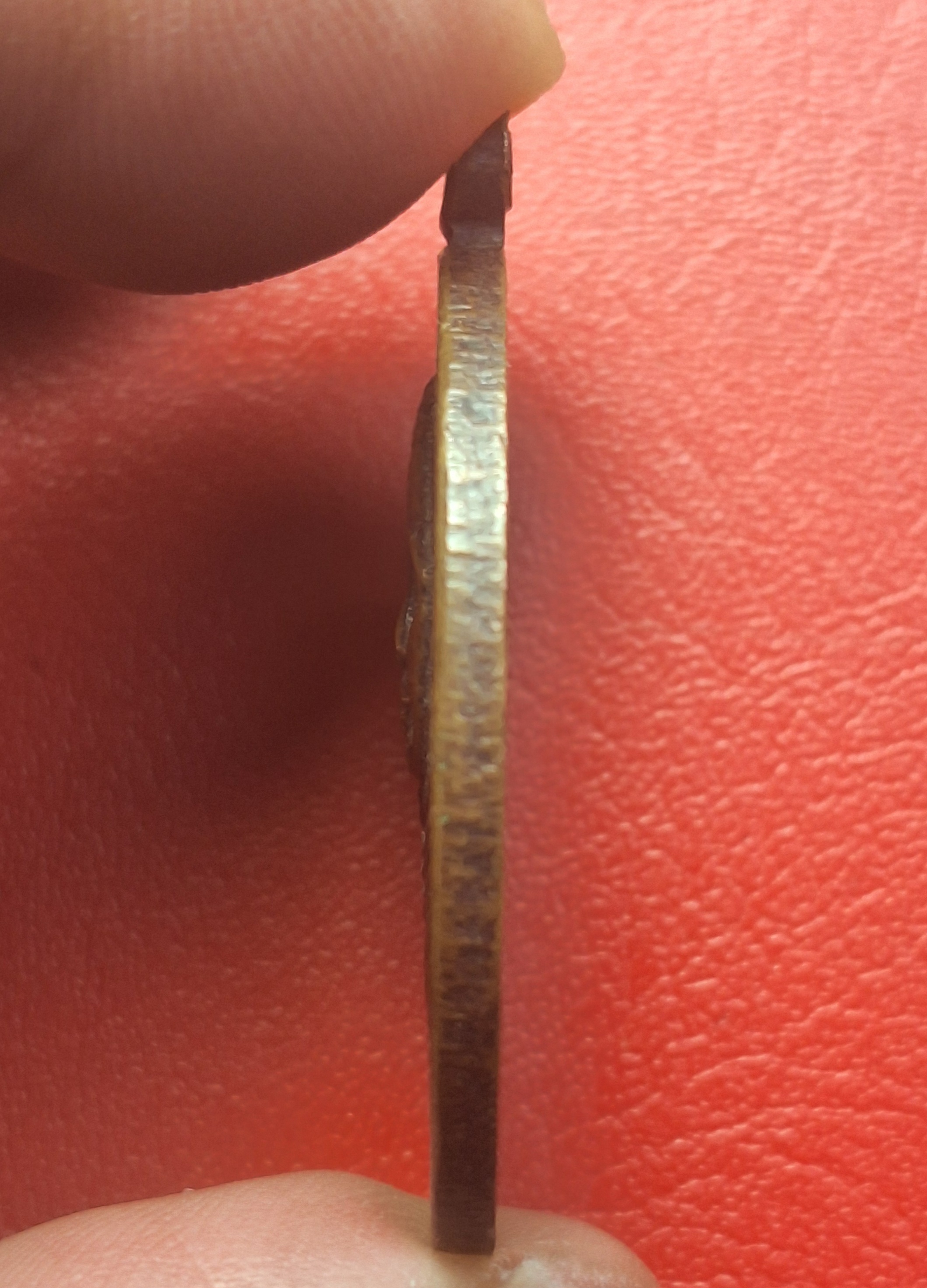 พระครูบุญนาค วัดลำพยอม รุ่นซ่อมพระอุโบสถ ปี๒๕๓๖ เนื้อทองแดง(องค์ที่5)