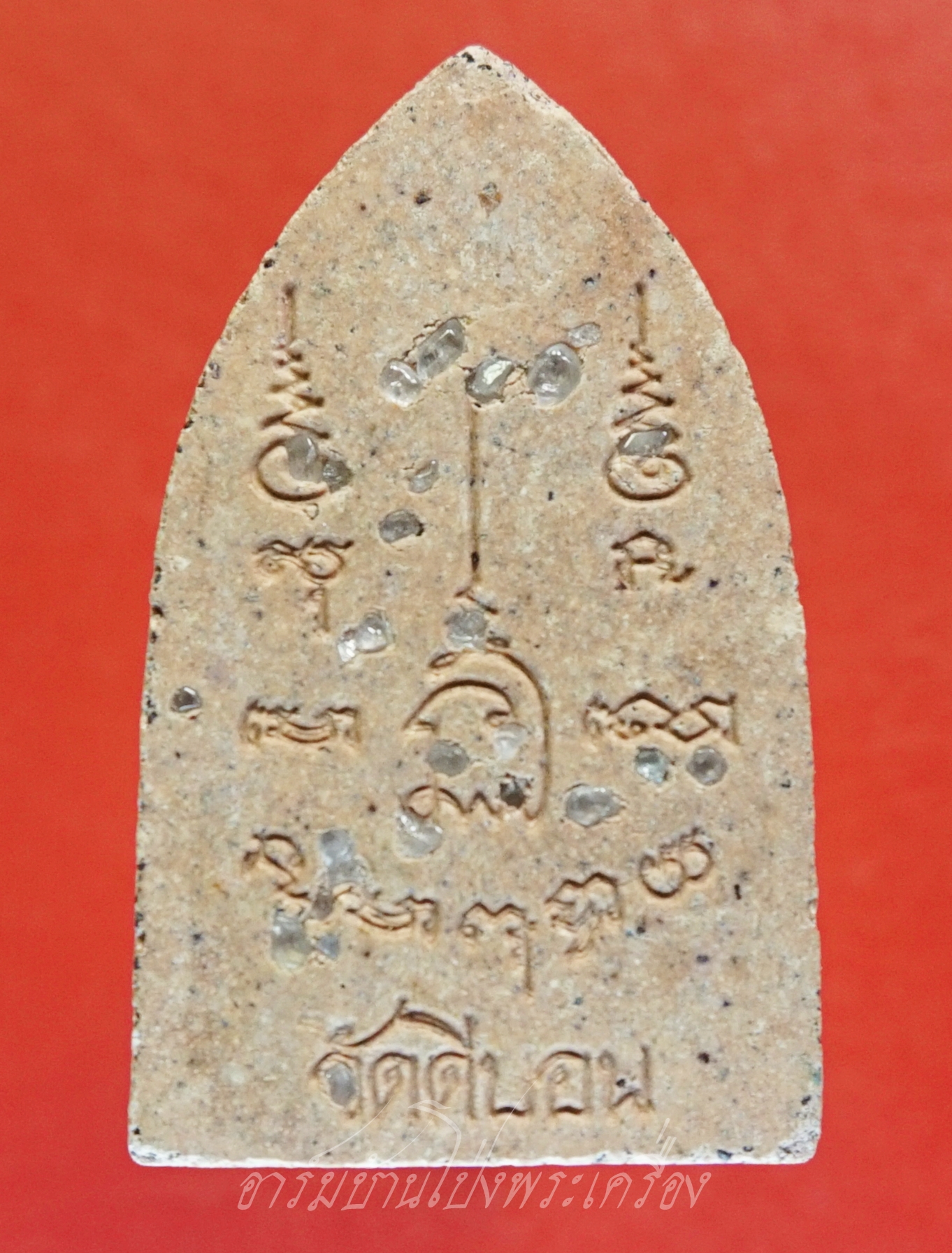 หลวงพ่อวิรัช วัดดีบอน ขุนแผน ฝังพลอย เนื้อผงสีน้ำตาล(องค์ที่่1)