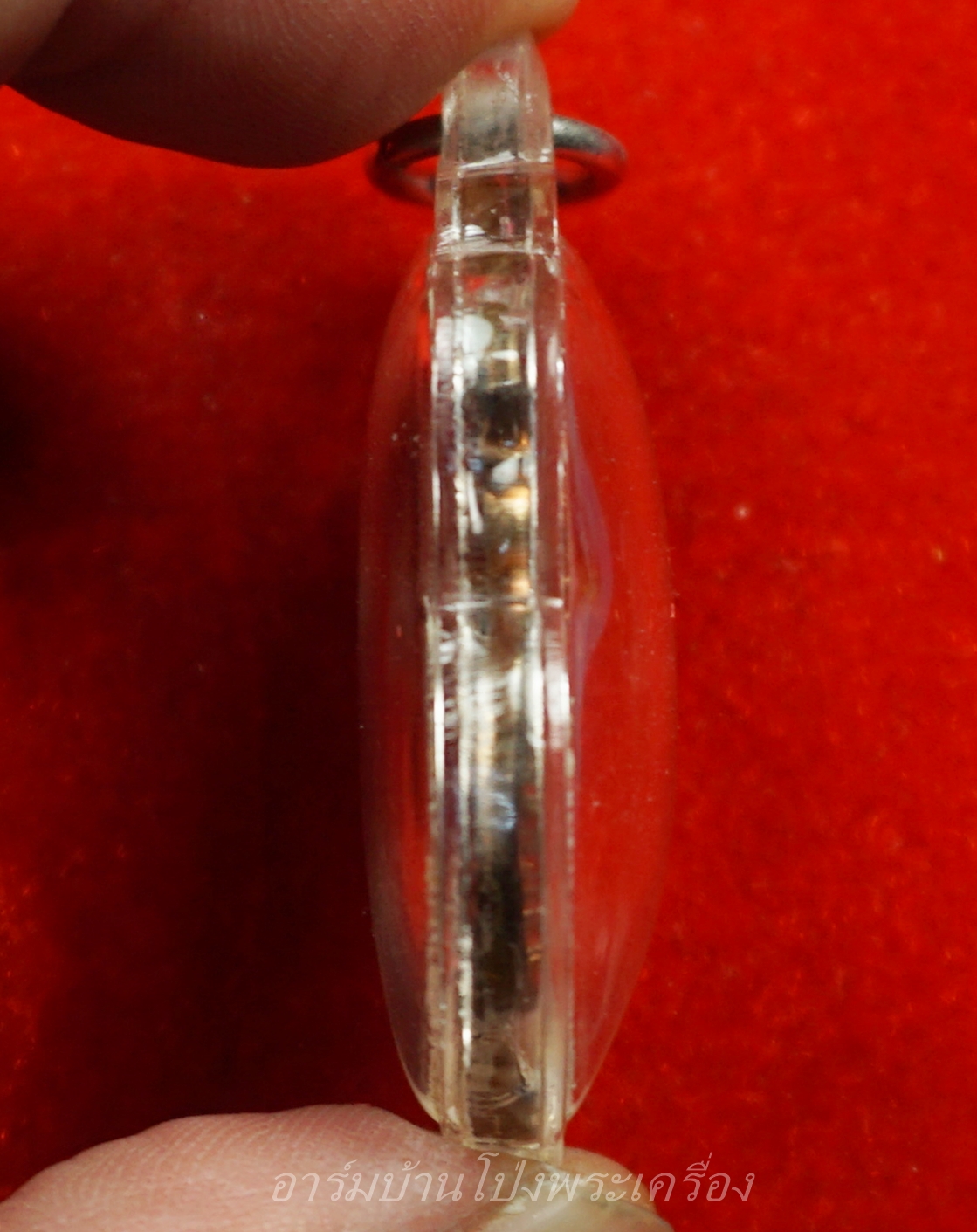 หลวงปู่แผ้ว วัดรางหมัน เหนือดวง เนื้อทองแดง หน้ากากเงิน หมายเลข ๑๒๗๓(องค์ที่1)