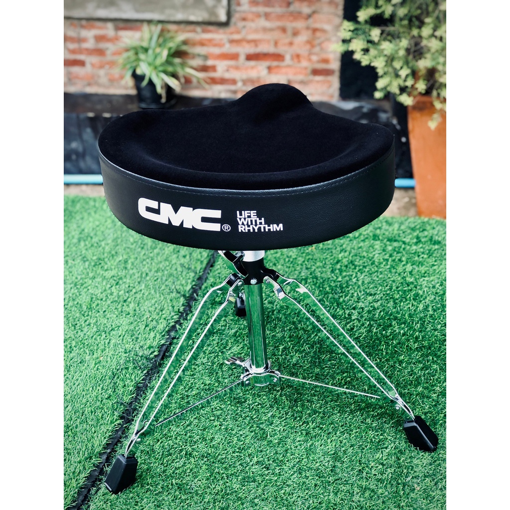 CMC เก้าอี้กลองชุด รุ่น CM-DT900 สีดำ เบาะกลม เบาะหนา ตัวล็อค