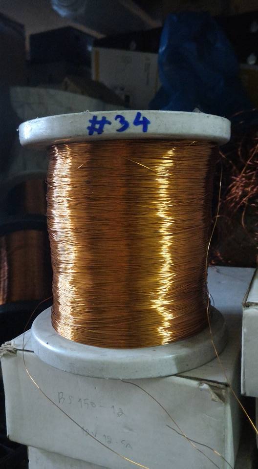 ลวดทองแดงเบอร์34SWG S.W.G แบ่งขายเป็นเมตร ลวดทองแดงอาบน้ำยาเบอรฺ์34 AWG ลวดทองแดงแบ่งขายเป็นเมตร