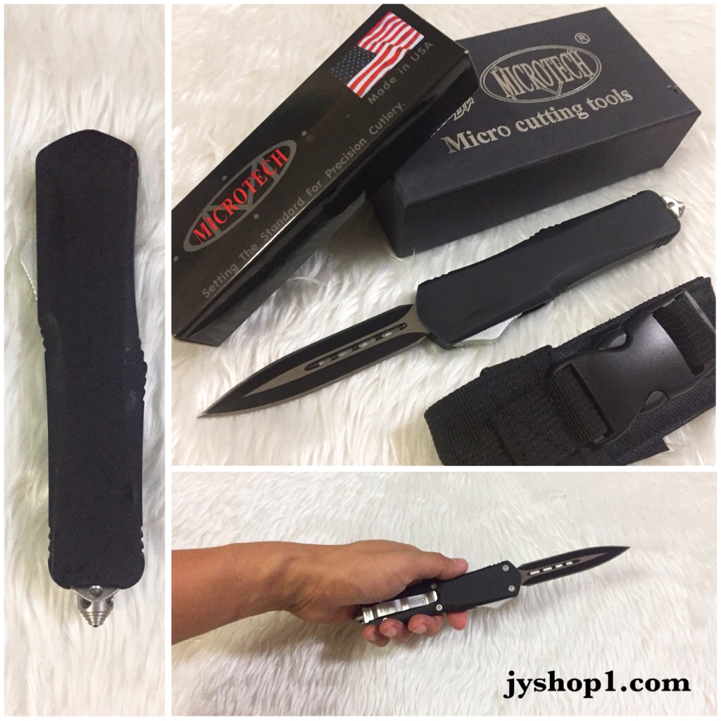 มีดสปริงตรง Microtech แบบ 2 คม