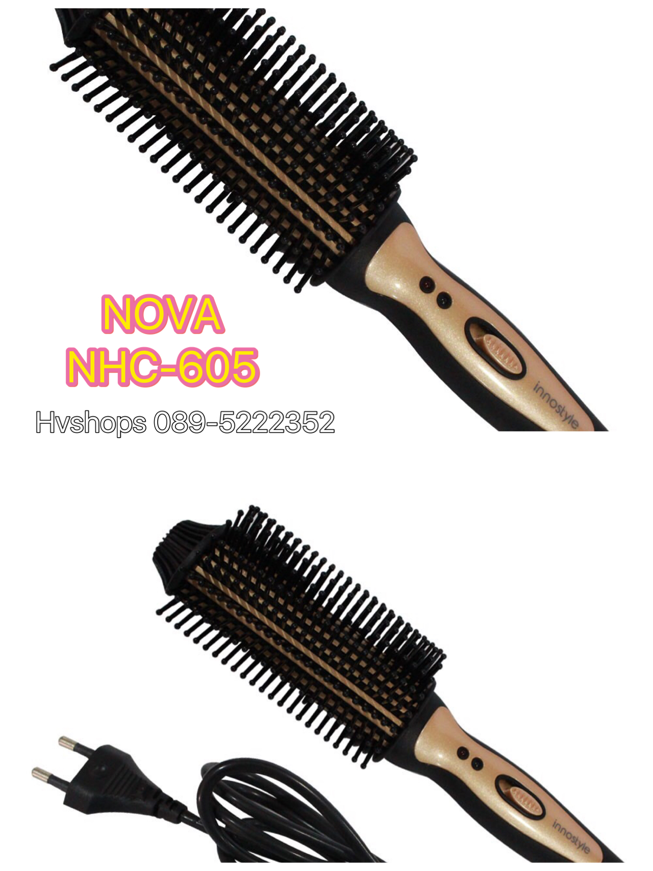 หวีรีดผมตรง & ม้วนลอน NOVA รุ่น NHC-605