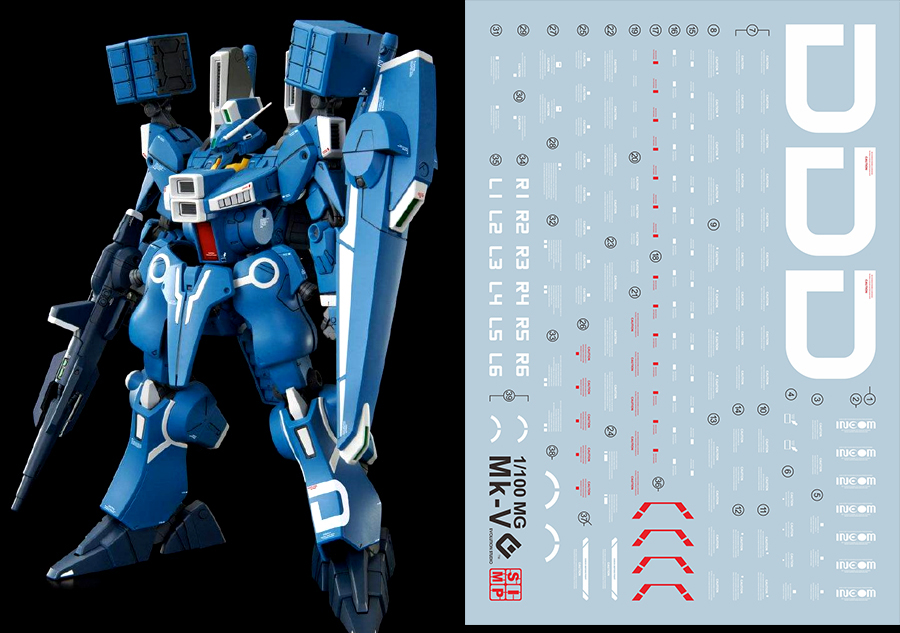 106 Water Decal MG1/100 Gundam MK-V ยี่ห่อ S.I.M.P. Model Decal