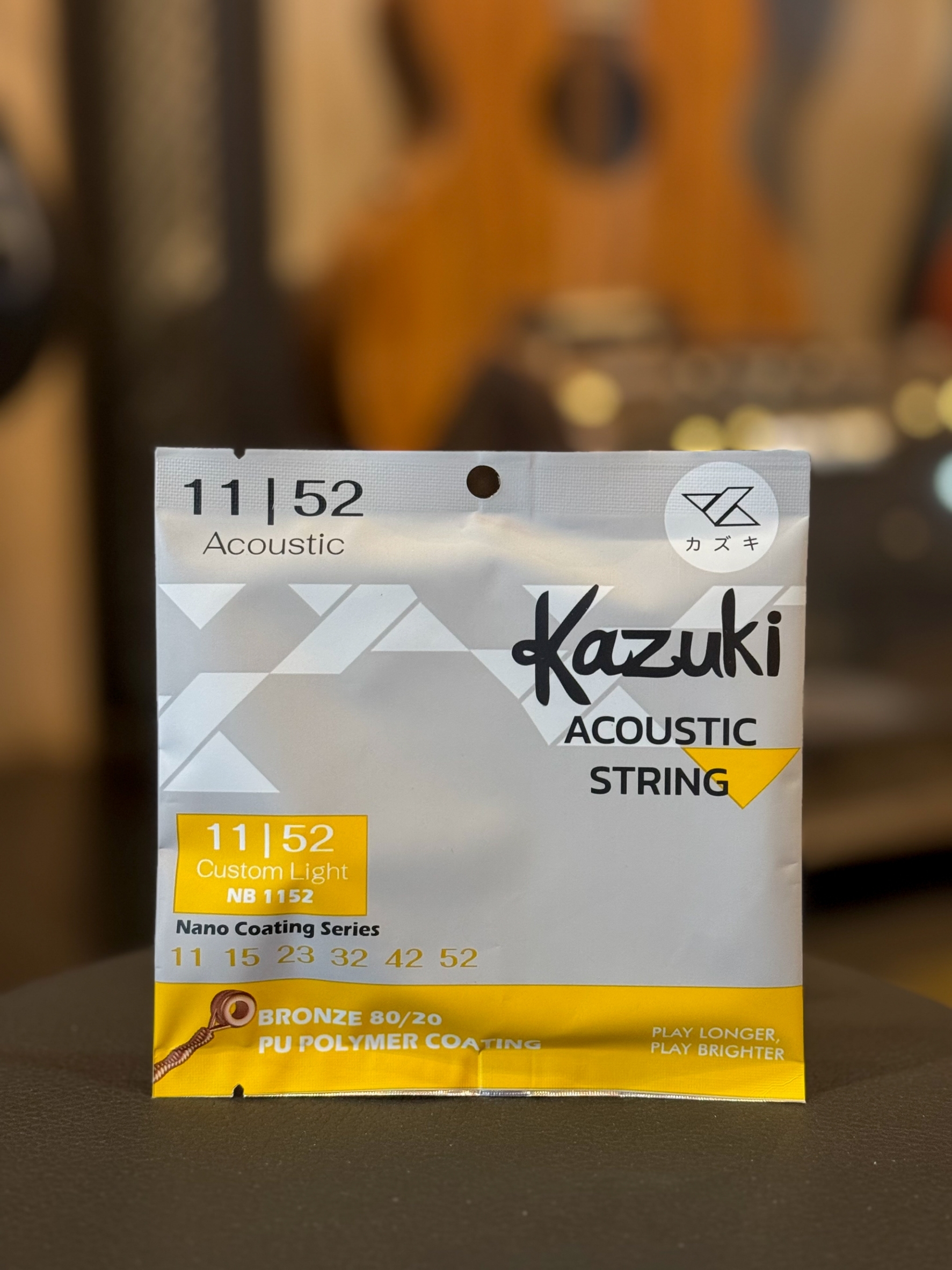 สายกีตาร์โปร่งเคลือปดันสนิม Kazuki Nano Coating Series NB 1152 เบอร์ 11-52 Acoustic String