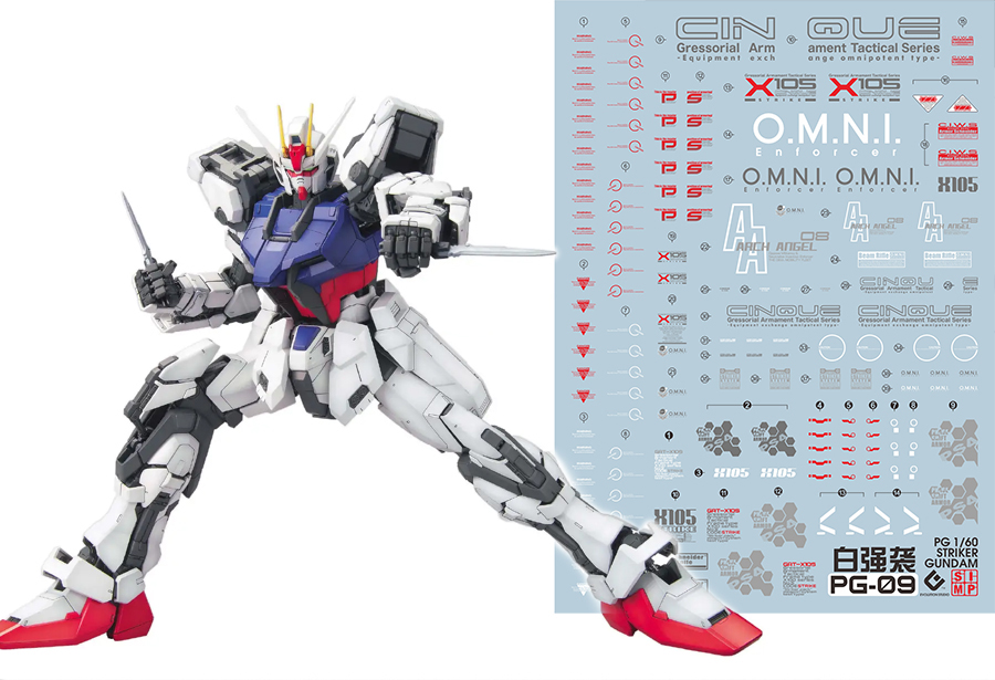 185 Water Decal PG1/60 Strike Gundam ยี่ห้อ S.I.M.P. Model Decal