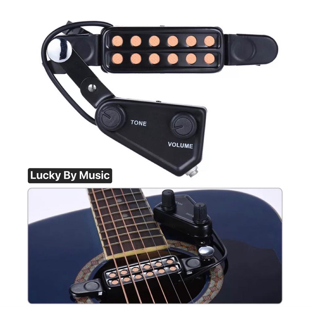 ปิ๊คอัพกีต้าร์โปร่ง P -012 แบบไม่ต้องเจาะกีตาร์