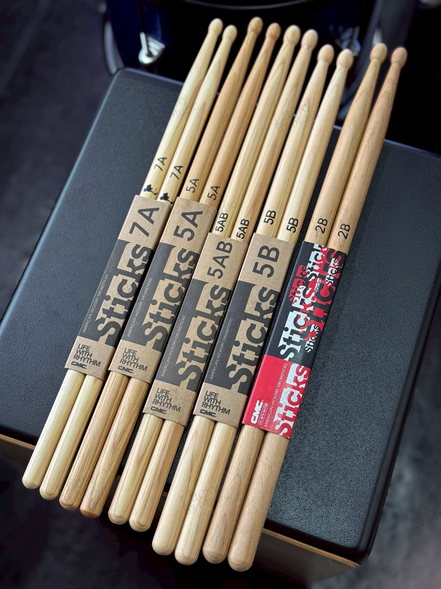 ไม้กลอง CMC ขนาด 5A / 5B / 5AB / 2B / 7A แข็งแรงทนทาน ใช้งานได้นาน ไม้ตีกลอง