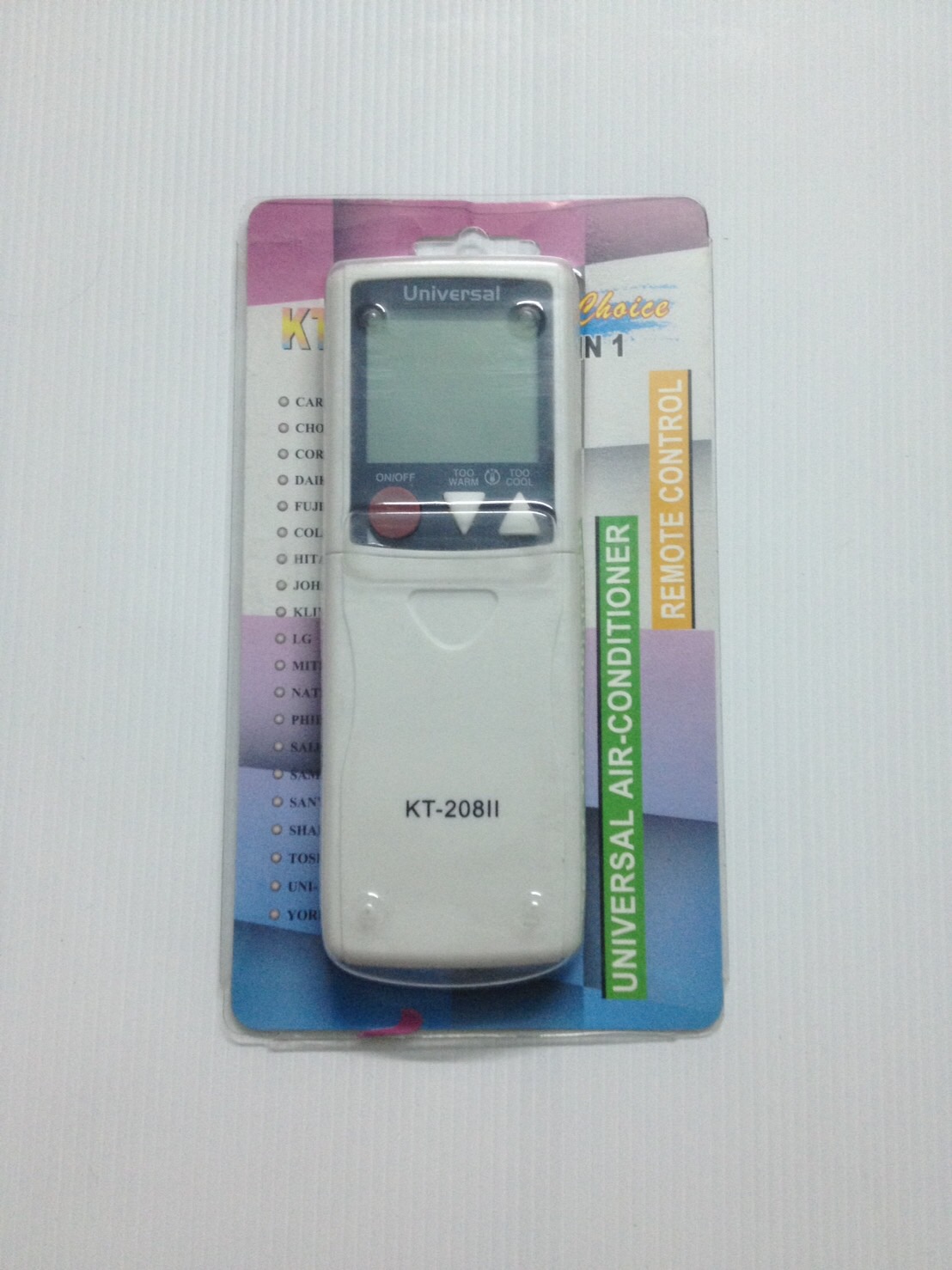รีโมทแอร์ KT-208 รวมรุ่น ใช้ได้ทุกยี่ห้อ