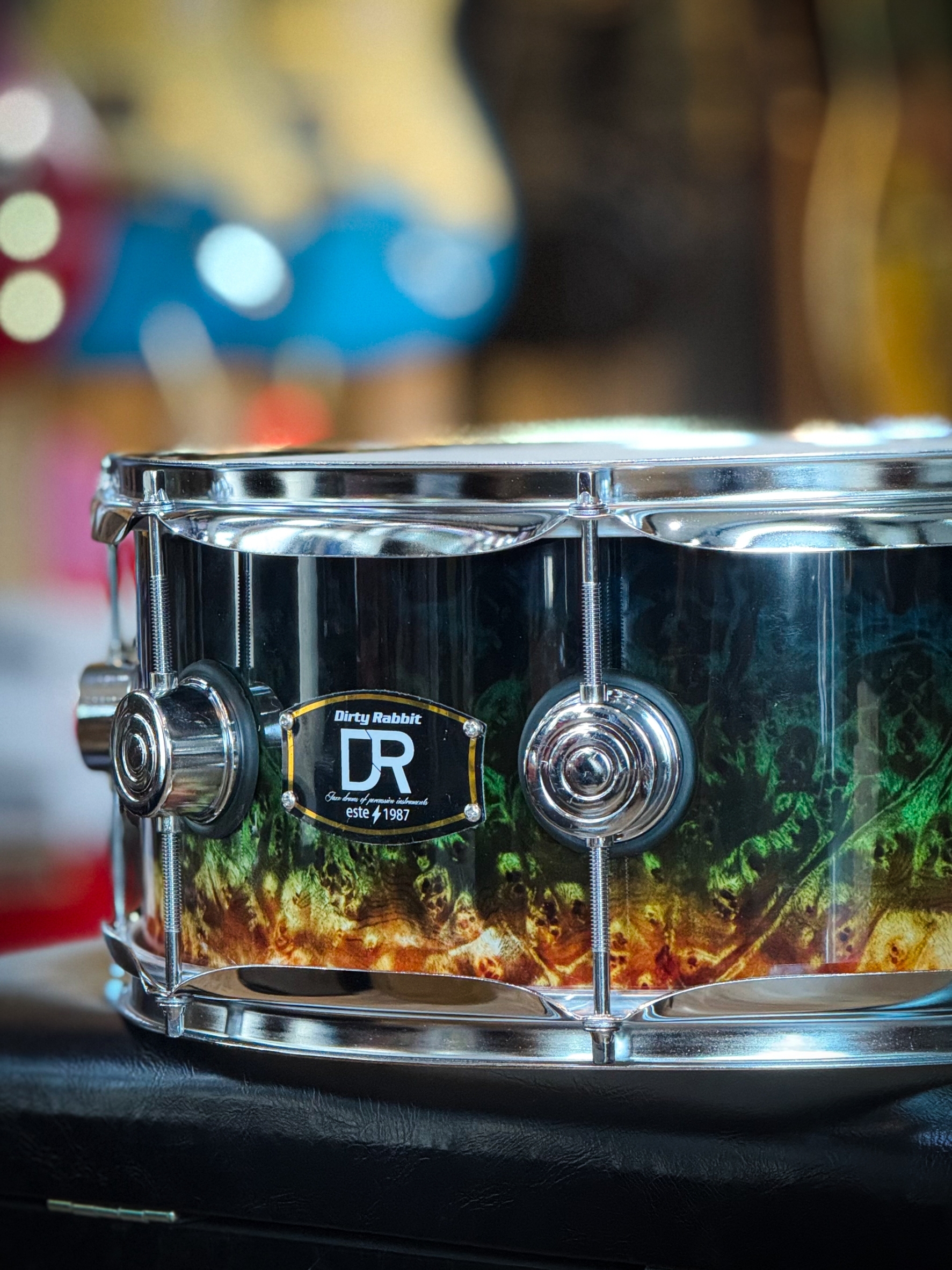 สแนร์ไม้จาก DR (Dirty Rabbit) ขนาด 14x5.5 / 8 หลัก หนัง REMO USA.