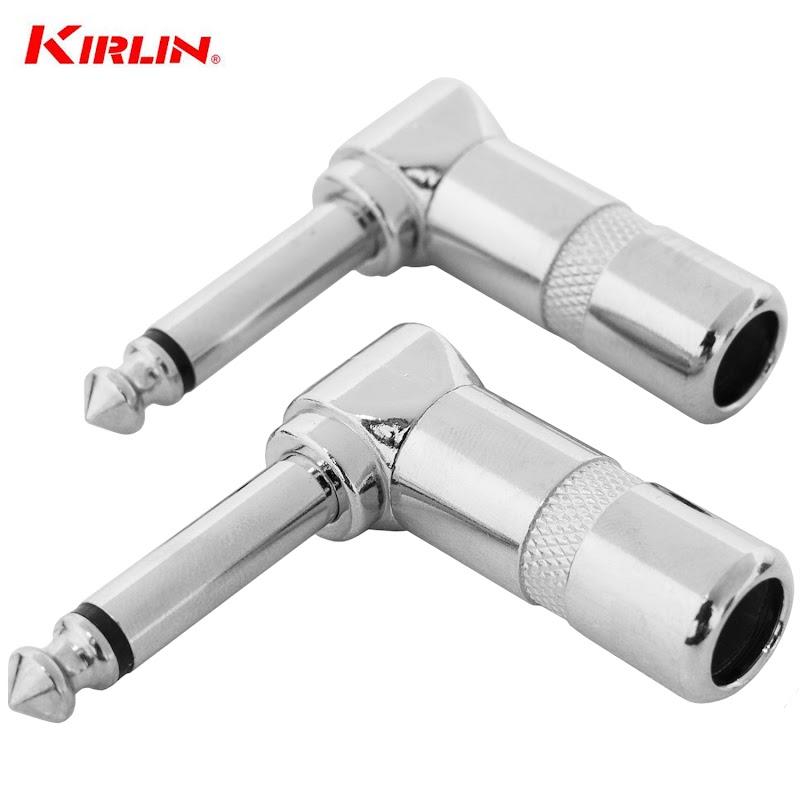 หัวแจคงอ 6.5 Kirlin 2359CC คู่ หัวแจ็คโมโน แบบเปลือย หัวงอ 1/4" อย่างดี (Audio Jack)
