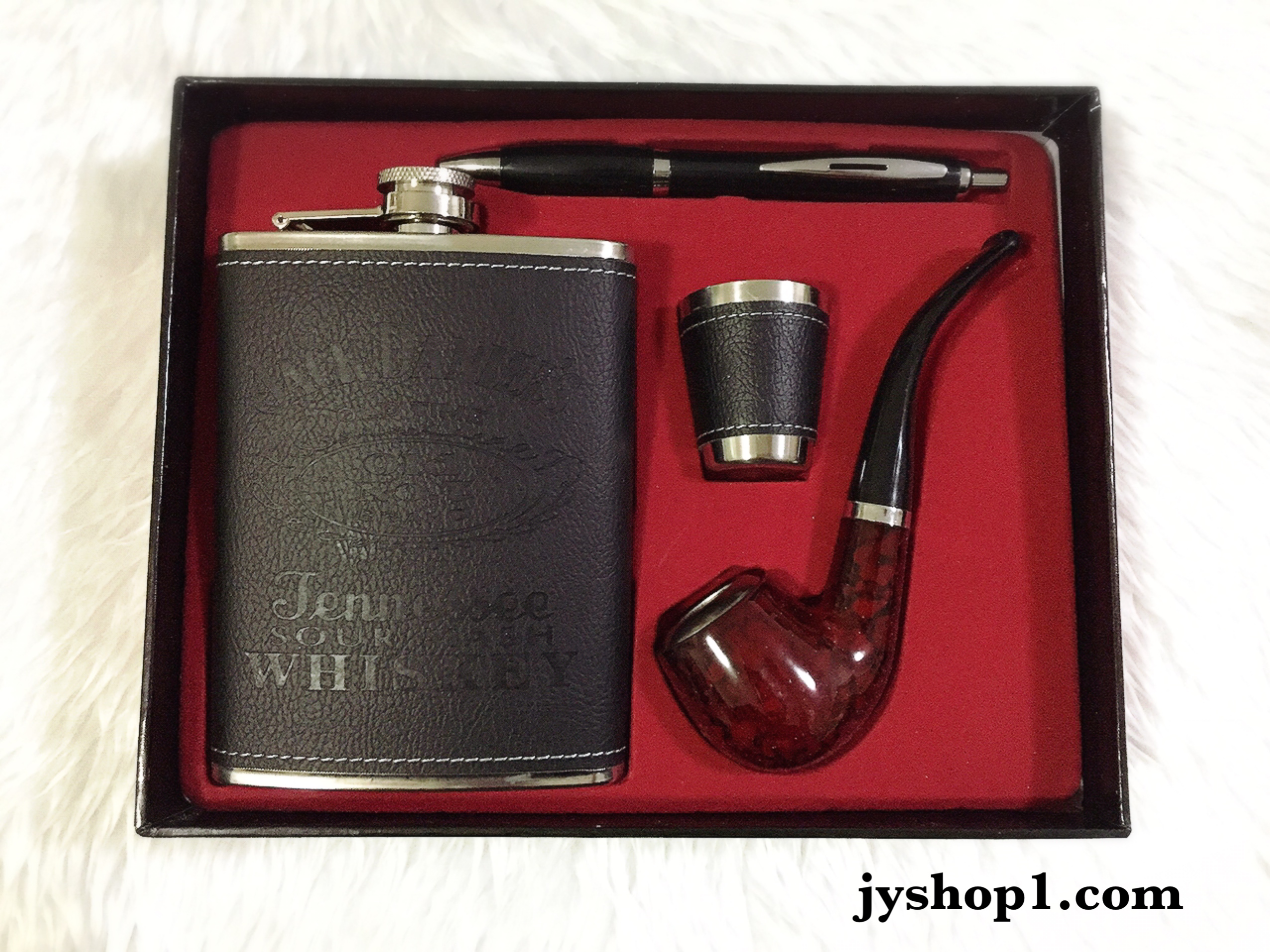 ขวดเหล้า ขวด แบบชุด+ไปป์+ปากกา ลาย Jack