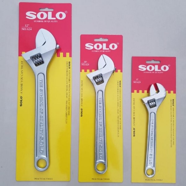 SOLO ประแจเลื่อน 6นิ้ว , 8นิ้ว , 10นิ้ว , 12นิ้ว สินค้าพร้อมส่ง