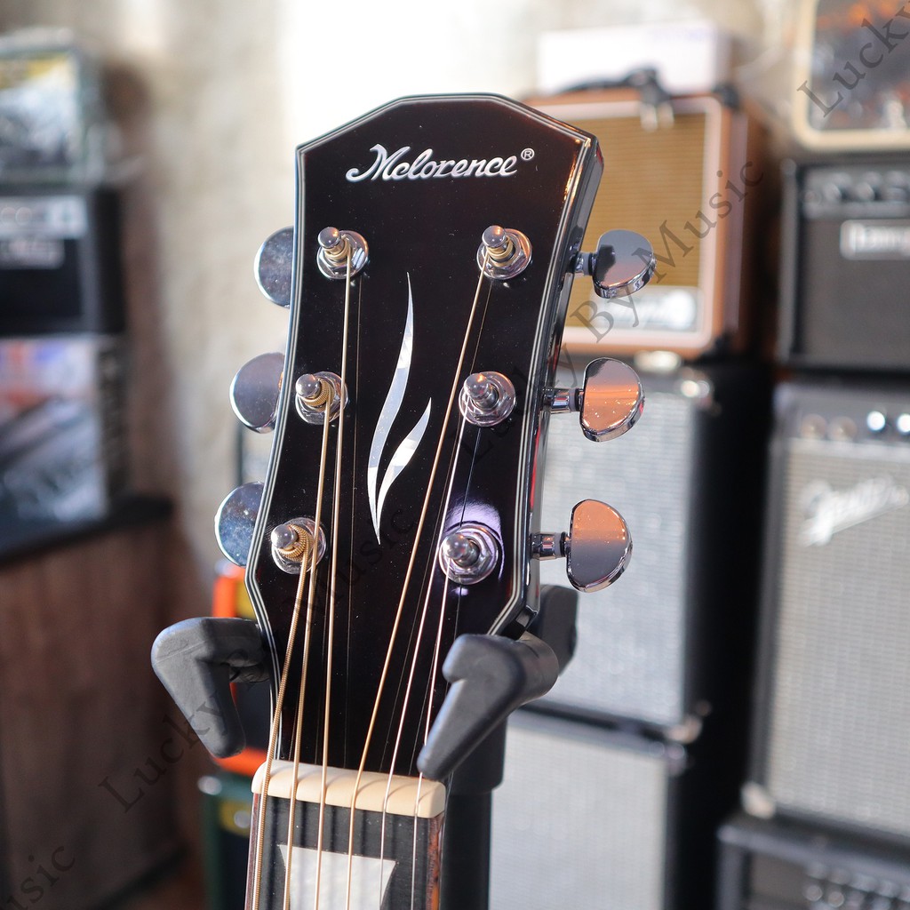 กีตาร์โปร่งไฟฟ้า Mclorence กีตาร์โปร่งไฟฟ้า รุ่น MC-777CET สีซันเบิร์ส ขอบมุก สีไม้สวย เสียงเยี่ยมราคาสุดคุ้ม