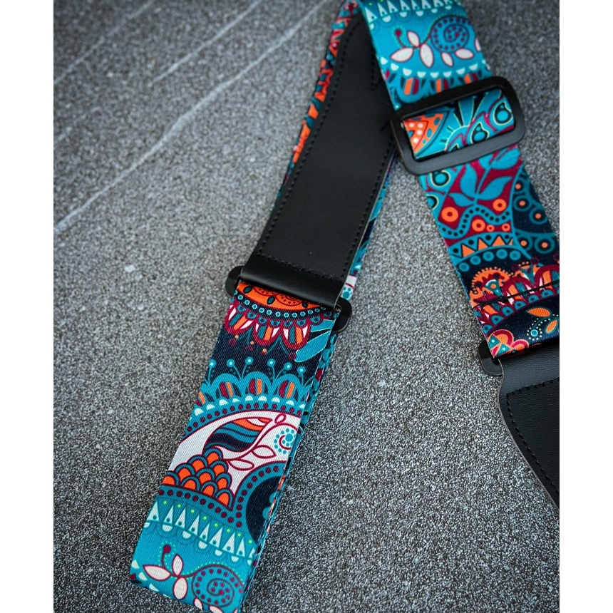 [พร้อมส่ง!] สายสะพายกีต้าร์ P&P เลือกลายได้ ส่วนหัวทำจากหนัง ใช้ได้ทั้งกีต้าร์โปร่ง/ไฟฟ้า /เบส สายสะพาย ปรับความยาวได้