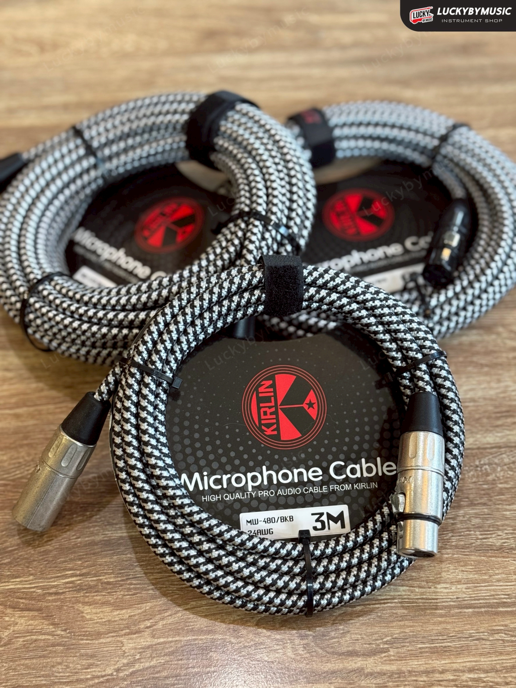 สาย XLR สายไมค์ Kirlin MW-480/BKB ขนาด 3 - 6 เมตร สายคุณภาพ มาตรฐาน