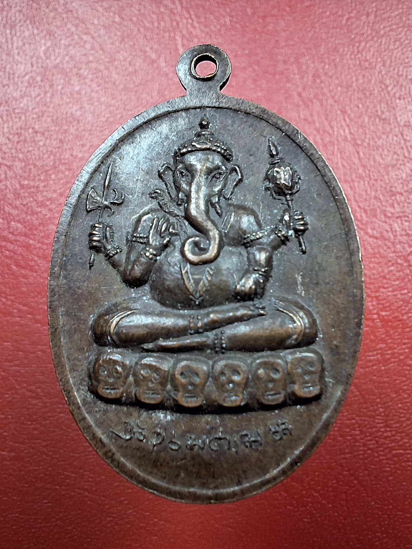 พระศิวะ หลังพระพิฆเนศ วัดแขก สีลม จ.กรุงเทพฯ ปี๒๕๑๔ เนื้อทองแดง(องค์ที่1)