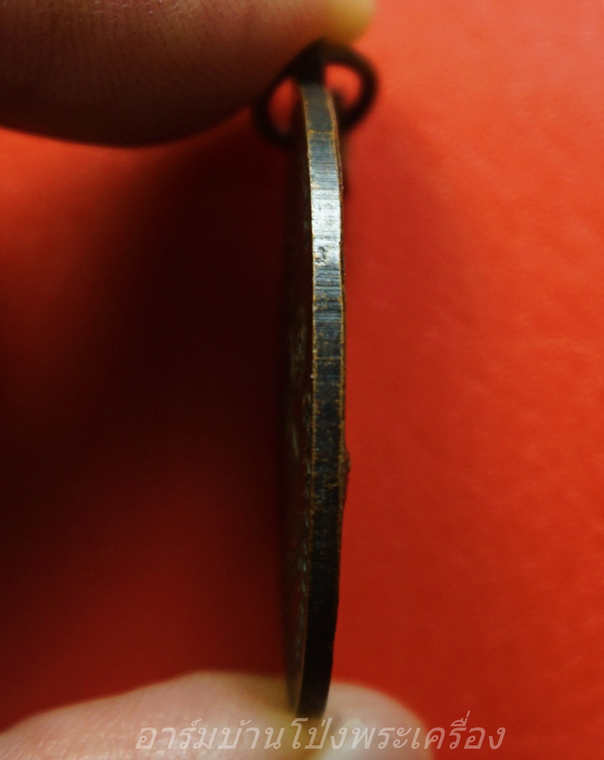 พระครูชอ วัดบ้านใหม่บุปผาราม อ.บางแพ จ.ราชบุรี เนื้อทองแดงรมดำ(องค์ที่1)