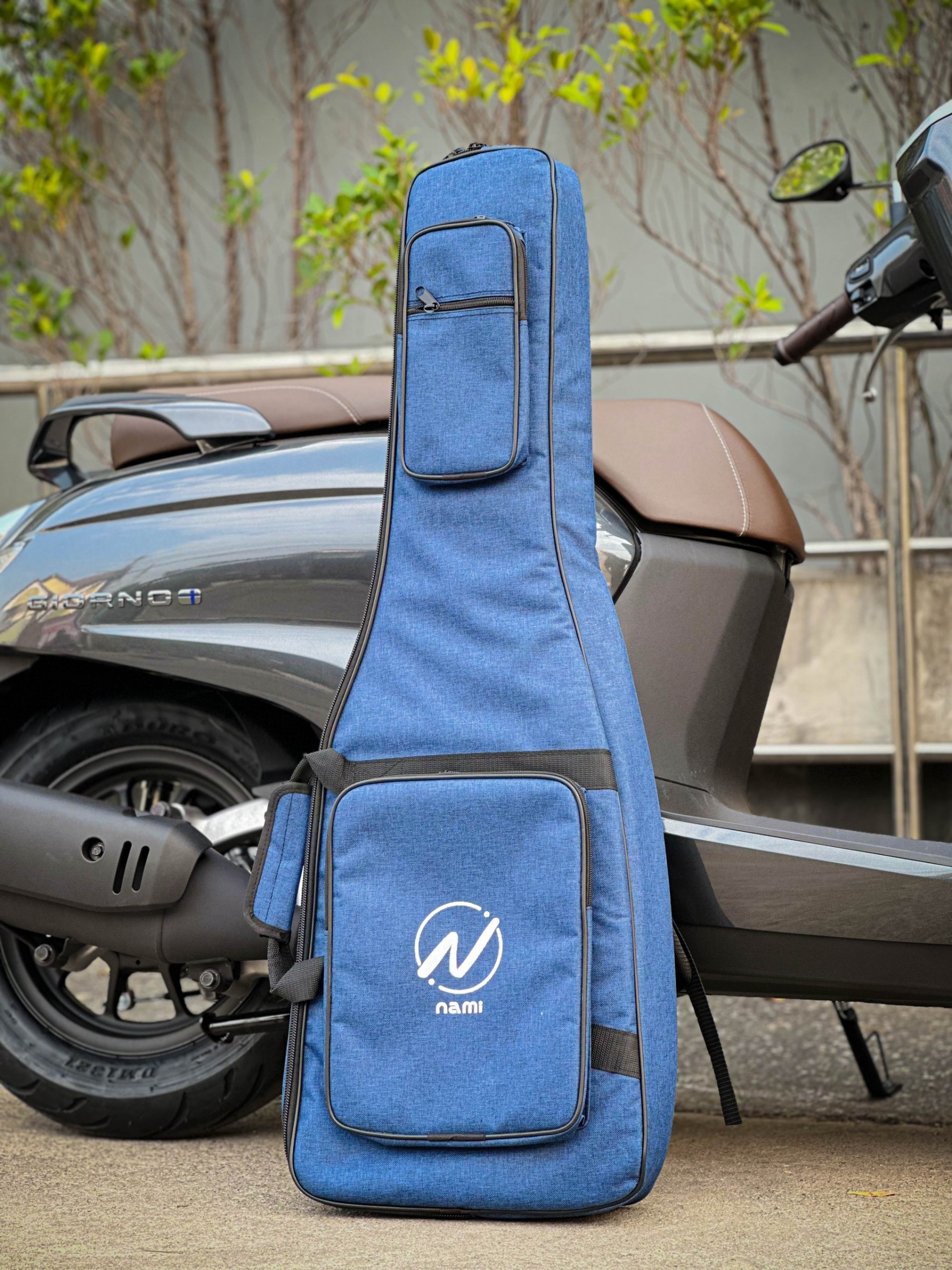 Nami ซอฟเคสกีต้าร์ไฟฟ้า บุฟองน้ำ 12 มิล กระเป๋ากีต้าร์ไฟฟ้า กันน้ำได้ สีน้ำเงินได้ มีหูหิ้ว/สะพายหลัง