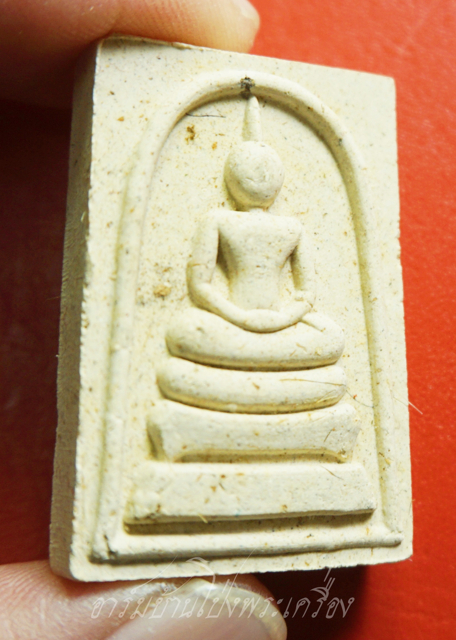 หลวงปู่แผ้ว วัดรางหมัน สมเด็จ รุ่นไตรมาส ปี๒๕๕๑ มวลสารผงพุทธคุณและเกศาหลวงปู่(องค์ที่2)