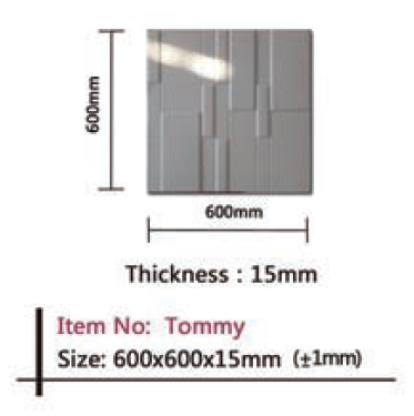 ผนัง 3 มิติ PU-Leather รุ่น Tommy