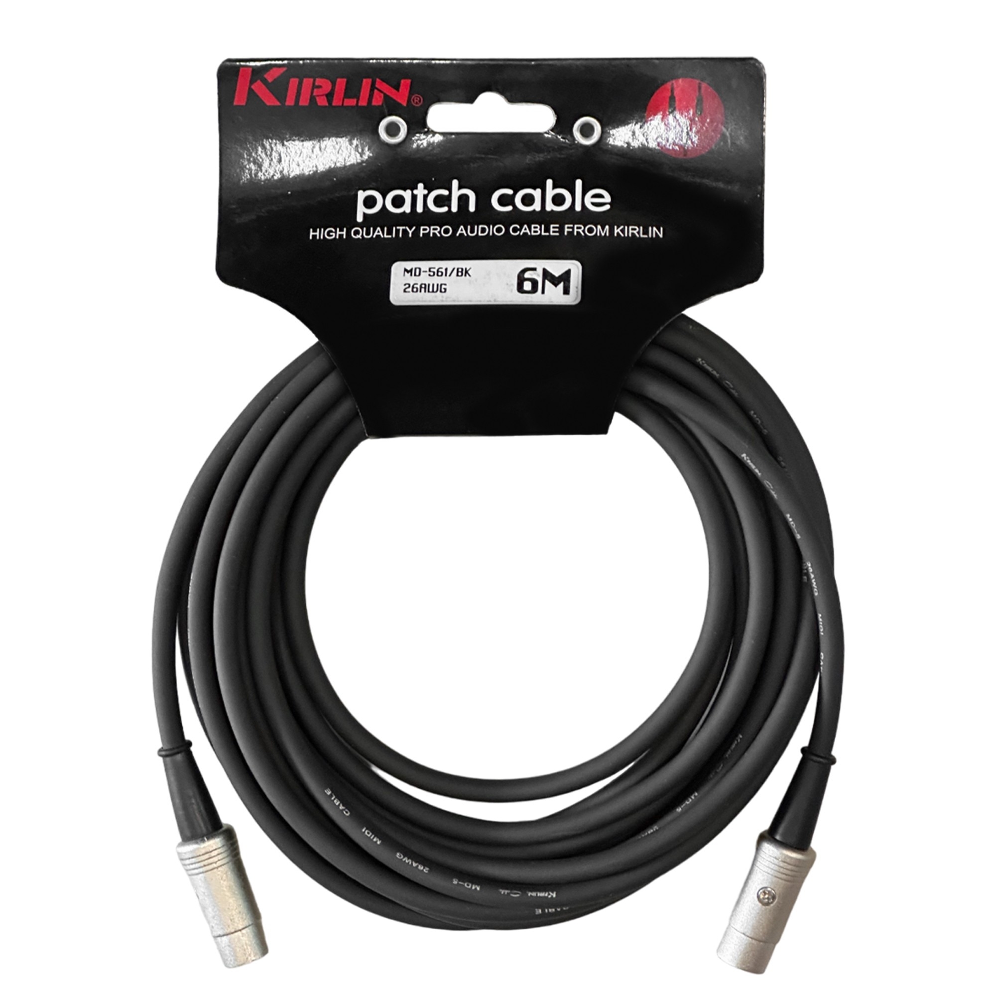 สายสัญญาณ KIRLIN MD-561 สายมิดี้ Midi Cable แบบหัว 5 พิน ขนาด 3 - 6 เมตร นำสัญญาณได้ดี - ของแท้ 100%