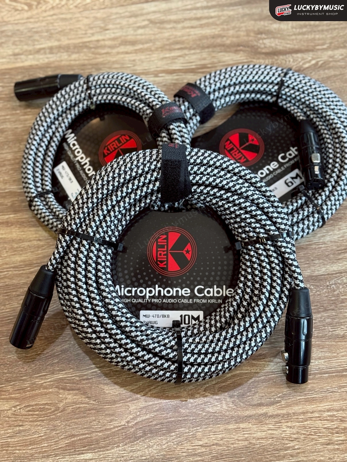 สายไมค์ XLR Kirlin MW-470/BKB 3 - 6 - 10 เมตร ลดเสียงจี่/ฮัมได้ดี