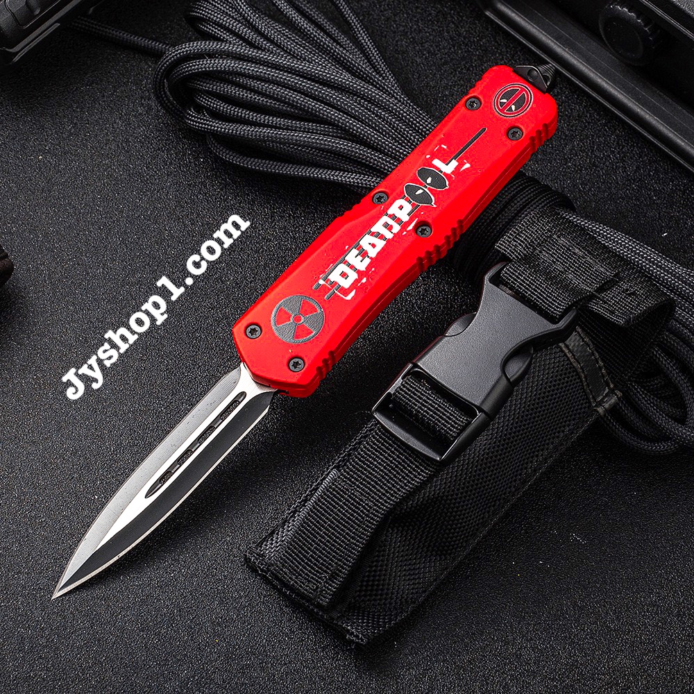 มีดสปริงตรง มีดพก Microtech Deadpool พร้อมส่ง ราคาถูก