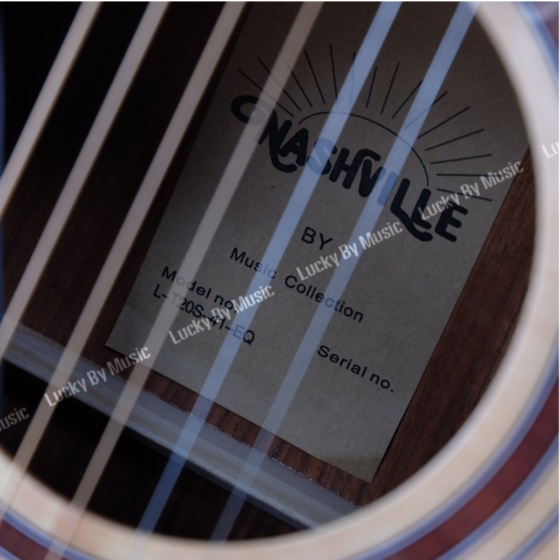 กีต้าร์โปร่งไฟฟ้า หน้าไม้แท้ Nashville L-T20S-41-EQ ขนาด 41 นิ้ว