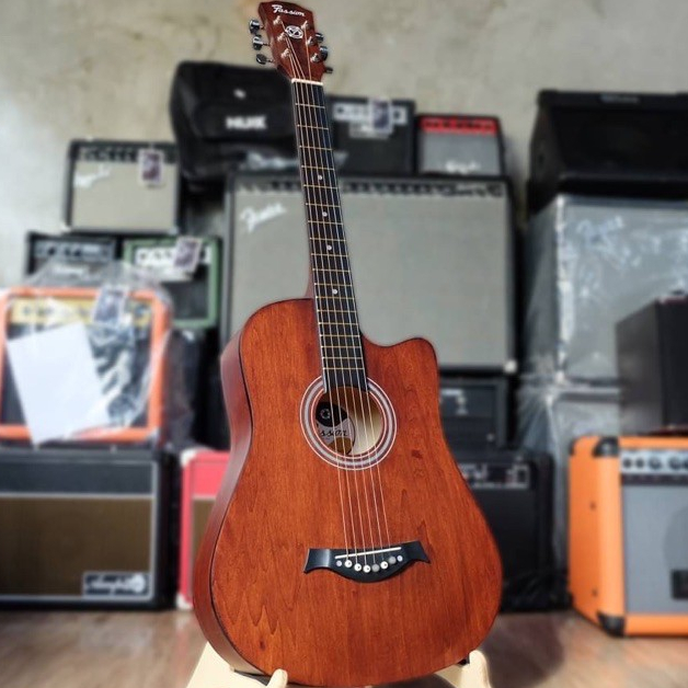 📸 กีต้าร์โปร่ง Passion รุ่น RETRO 38 นิ้ว มีเหล็กขันคอ เสียงใส วินเทจ เล่นง่าย ✅ เลือกเซต