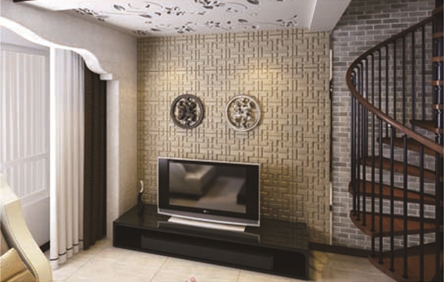 แผ่นผนัง3มิติ PU LEATHER รุ่น Forbidden City