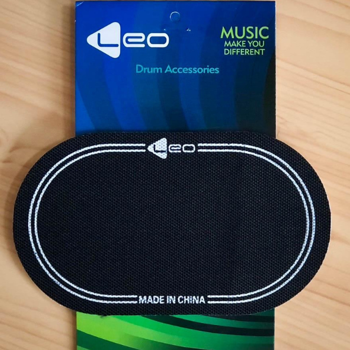 LEO เป้ากระเดื่องเดี่ยว เป้ากระเดื่องคู่ เลือกสีได้ Bass Drumhead Patch มีแถบกาวพร้อมติด ใช้งานง่าย