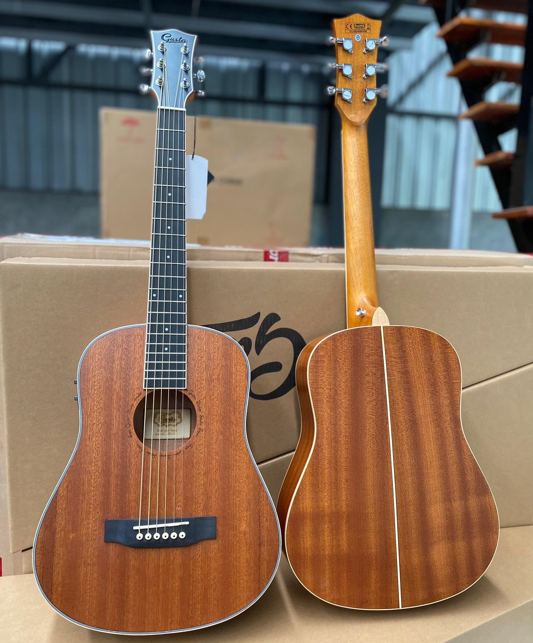 กีต้าร์โปร่งไฟฟ้า Gusta รุ่น MM11 ไม้หน้ามะฮอกกานี ขนาด 34 นิ้ว